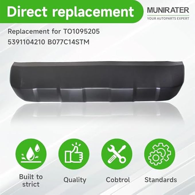 munirater Front Bumper Valance Lower Skid Plate Panel Black Replacement for 2016-2020 Toyota Tacoma TO1095205 5391104210 B077C14STM - Image 4