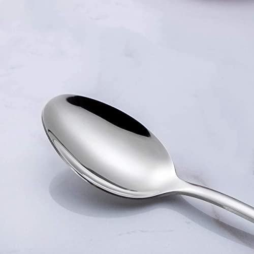 MauSong Dinner Spoons Set of 2, Stainless Steel 8-Inches Serving Silverware Table Spoons Set for Restaurant, Flatware Bulk Utensils Spoons Only Set 2-Piece, Mirror Polished, Dishwasher - Image 4