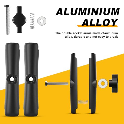 fccairms Metal Double Socket Arm Compatible RAM Mount Arm, 1" Double Ball Adapter, 360° Rotation, Extension Rod for Phone Holder, for Bike, Motorcycle, Truck. (Short) - Image 3