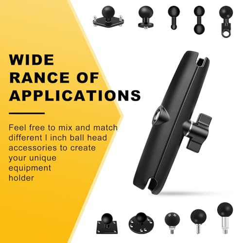 fccairms Metal Double Socket Arm Compatible RAM Mount Arm, 1" Double Ball Adapter, 360° Rotation, Extension Rod for Phone Holder, for Bike, Motorcycle, Truck. (Short) - Image 4