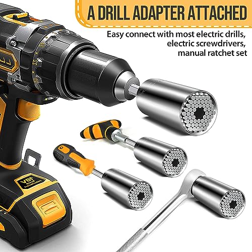 SOOFUN Super Universal Socket Tools Set - Power Drill Adapter Grip Socket for Men and Women - Cool Gadgets and Stocking Stuffers Ideas for Dad, Husband, Him - Image 4