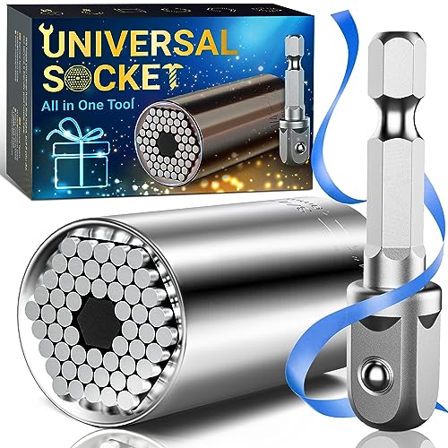 SOOFUN Super Universal Socket Tools Set - Power Drill Adapter Grip Socket for Men and Women - Cool Gadgets and Stocking Stuffers Ideas for Dad, Husband, Him - Image 1