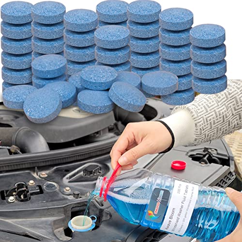 awave bloom 200 Pcs Windshield Washer Fluid TabletsWiper Fluid Concentrate1 Pack Makes 200 GallonsWindow Glass Cleaner Remove Glass Stains Clear Vision Use With Deicer or Methanol for Winter - Image 1