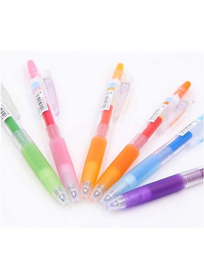 مجموعة أقلام PILOT LJU - 60EF Juice - أقلام جل لتدوين الملاحظات بخط اليد، 0.38 مم، 6 ألوان - مجموعة من أقلام قابلة للسحب بلون عادي