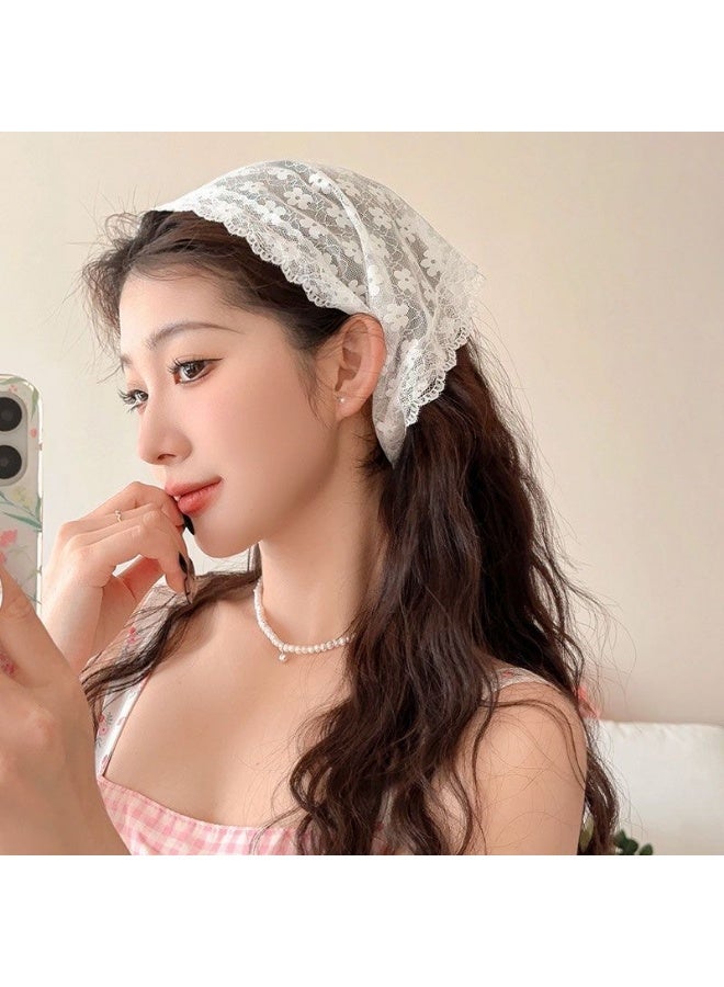 3 PCS Hair Scarf Bandana Handband for Women Triangle Kerchief Women’s Hair Bands Cute Hair Accessory with Head Scarf - Image 2