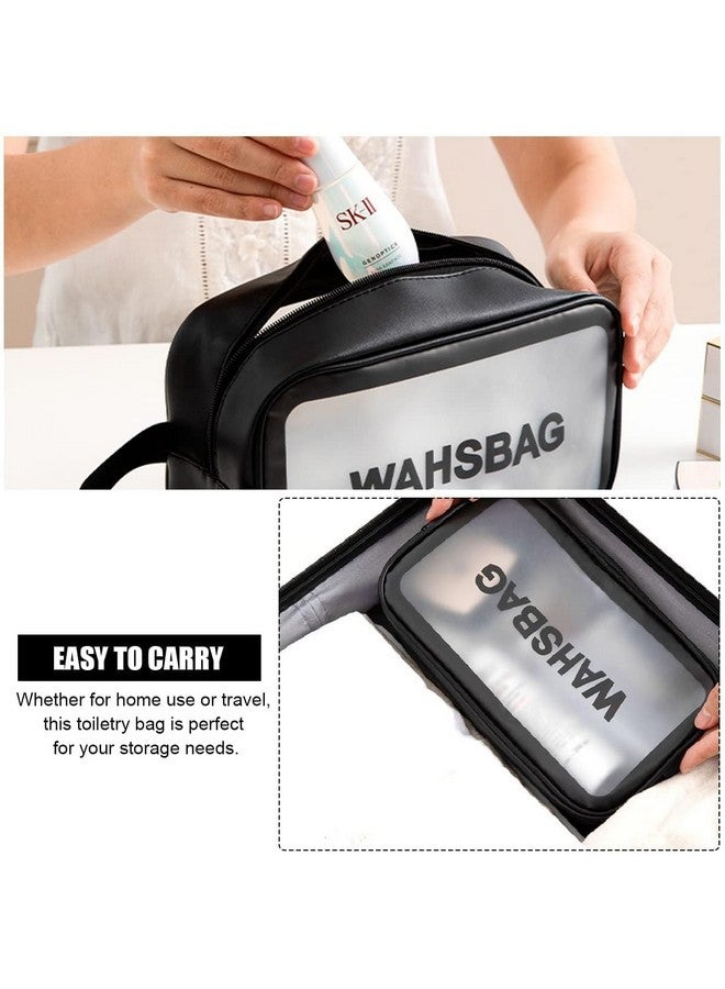 Cosmetic Pouch, Make up Bag for Home & Travel, Toiletry Bag for Cosmetics, Brushes, Accessories Set of 3 - Wash Bag. - Image 5