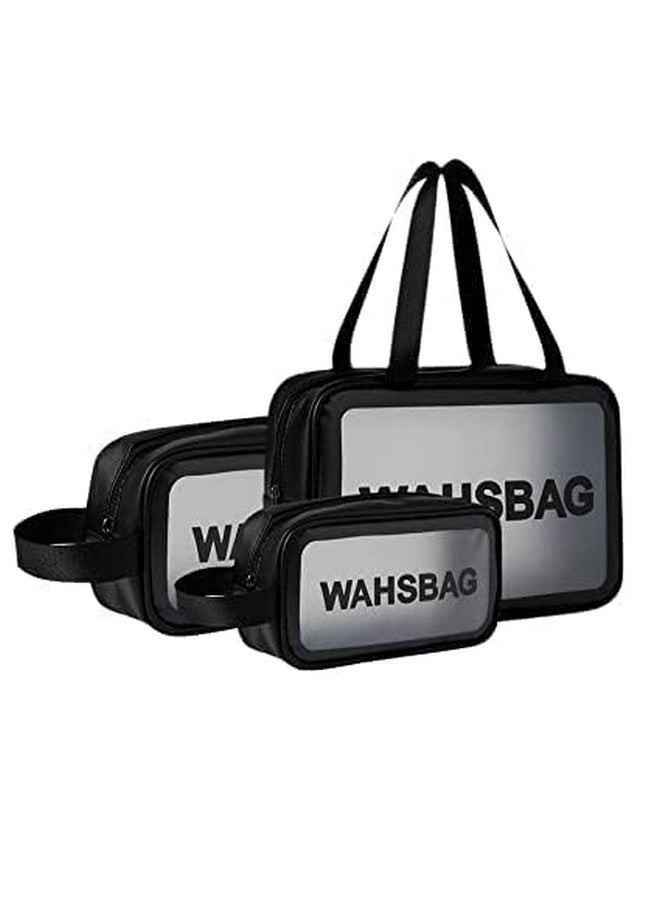 Cosmetic Pouch, Make up Bag for Home & Travel, Toiletry Bag for Cosmetics, Brushes, Accessories Set of 3 - Wash Bag. - Image 2