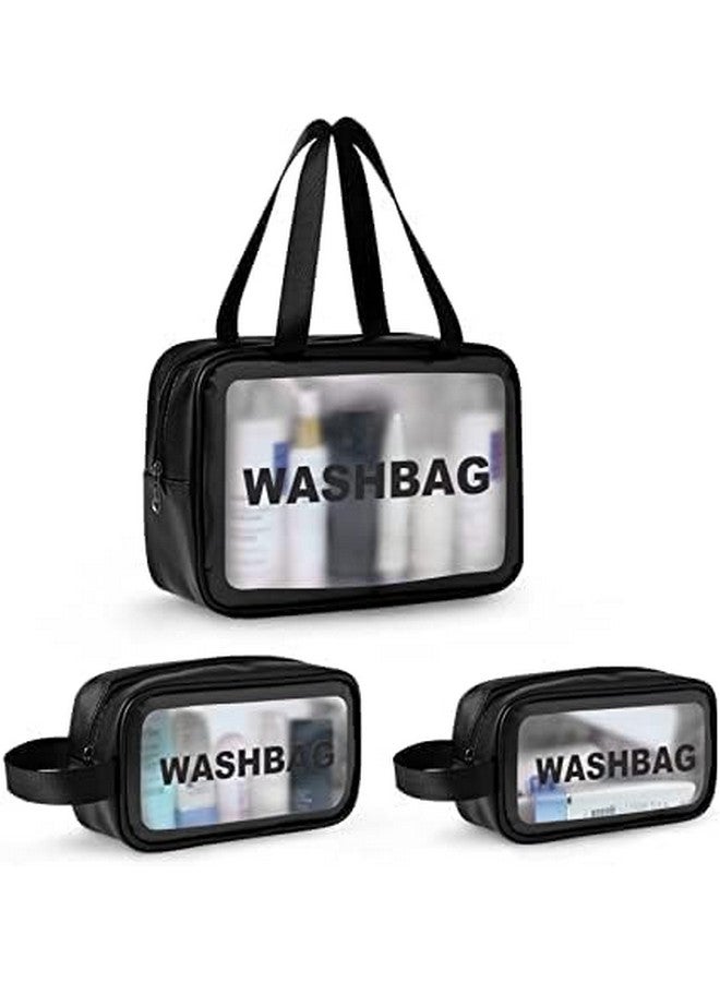 Cosmetic Pouch, Make up Bag for Home & Travel, Toiletry Bag for Cosmetics, Brushes, Accessories Set of 3 - Wash Bag. - Image 1