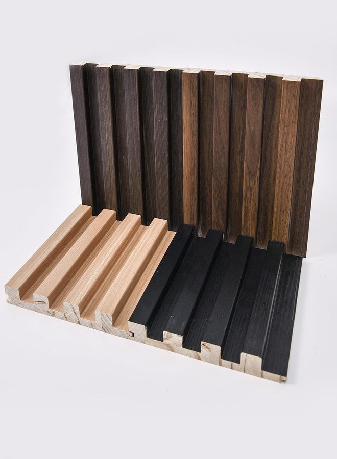 Art3d Slat Wood Wall Paneling for Interior and Ceiling Decoration - 4 Samples Pack, 6 x 5.7in. - Image 1