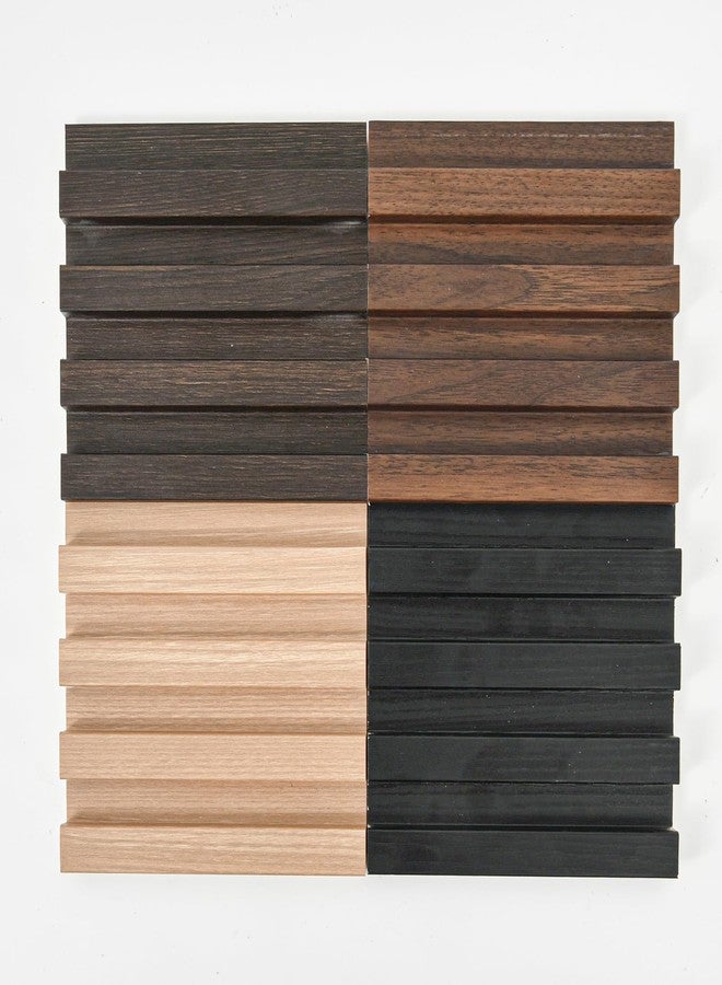 Art3d Slat Wood Wall Paneling for Interior and Ceiling Decoration - 4 Samples Pack, 6 x 5.7in. - Image 4