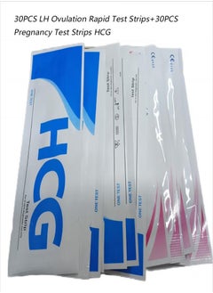 HCG 60-Piece Pregnancy Test Strips HCG and LH Ovulation Rapid Test Strips,Midstream Fertility Diagnostic Home Test and Quick Early Detection of Pregnancy Early Pregnancy Tests Set  - Image 1