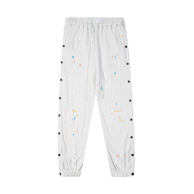 G D Classic Letter Splash-Ink Graffiti Print Patchwork Versatile Sweatpants Unisex Casual Long Pants Direct Shipping - Image 1