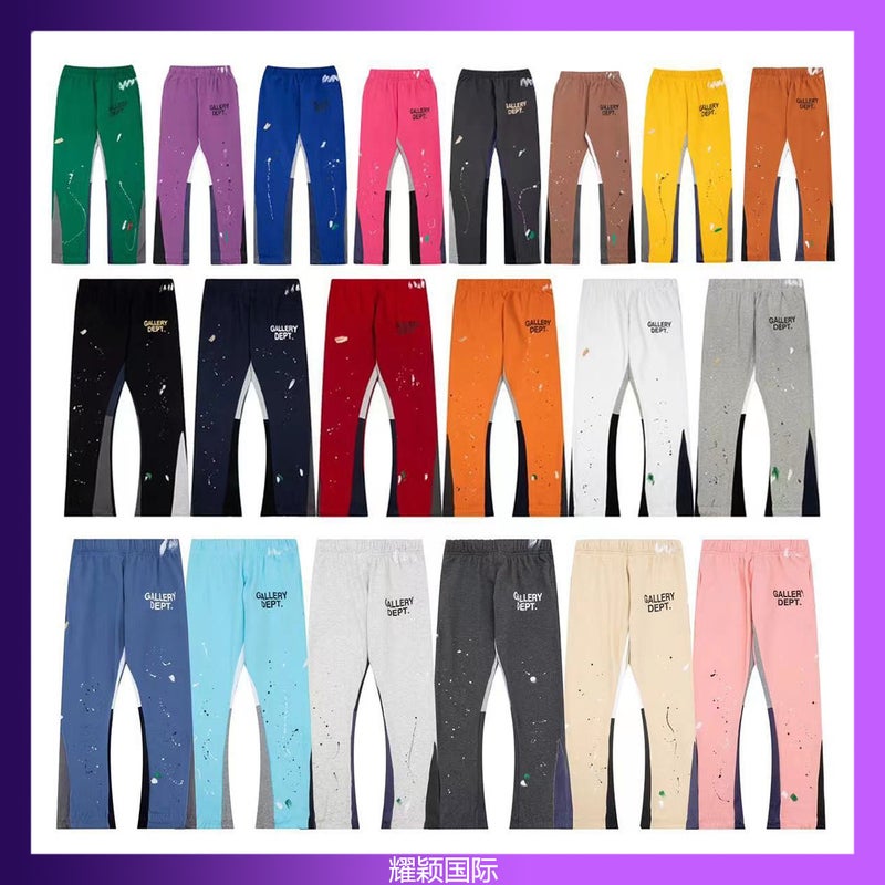 G D Classic Letter Splash-Ink Graffiti Print Patchwork Versatile Sweatpants Unisex Casual Long Pants Direct Shipping - Image 2