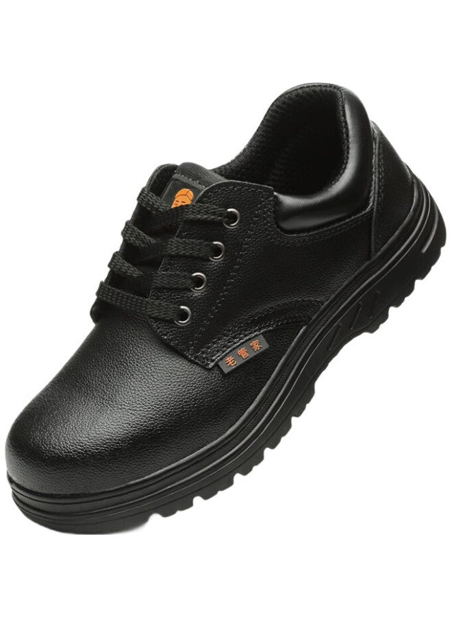Old housekeeper Old Butler Safety Shoes For Men, Anti-Smashing, Anti-Puncture, Steel Toe Cap, Steel Midsole, Rubber Sole, Wear-Resistant Cowhide Functional Shoes 088 38 - Image 1