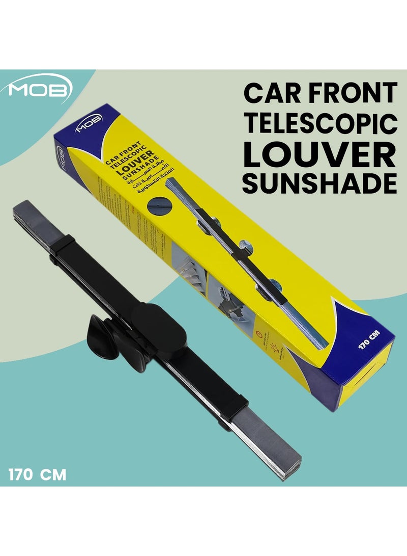 موب مظلة سيارة تلسكوبية بغطاء شبكي 170 سم × 65 سم - Image 1