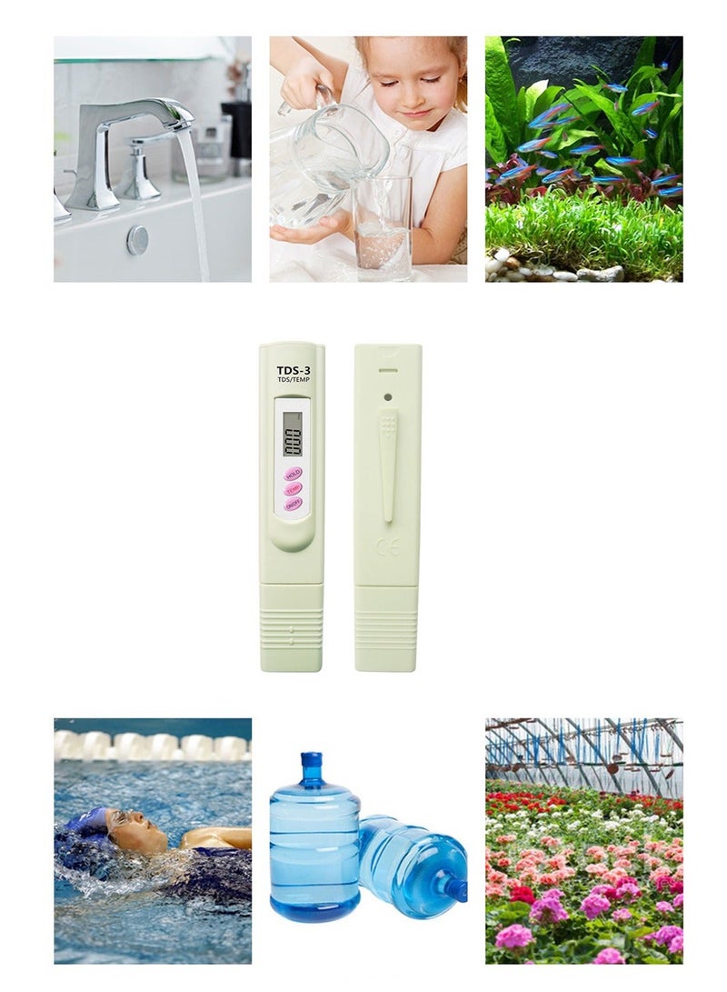 جهاز اختبار جودة المياه الرقمي TDS-3 المحمول بشاشة LCD لاختبار جودة المياه ﻿ - Image 3