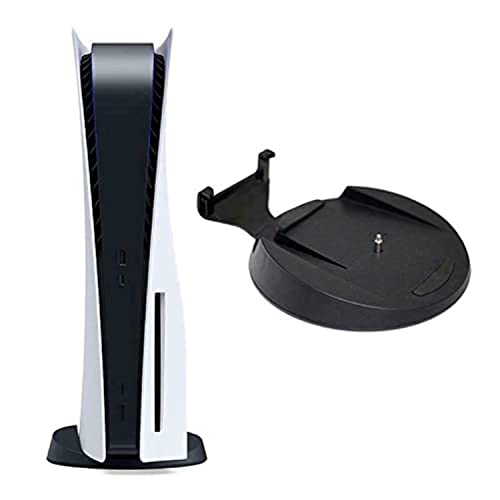 XBERSTAR PS5 Stand Replacement Vertical Stand with Screw for Playstation 5 Console Digital Edition and Disc Version (Black ps5 Base) - Image 1