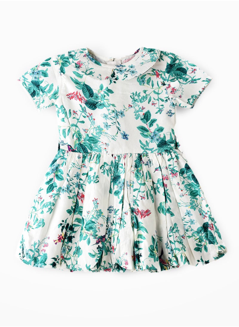 Jelliene Blooming Sunshine: Baby Girl's Floral Dress Comfort & Cuteness for Summer  - Image 1