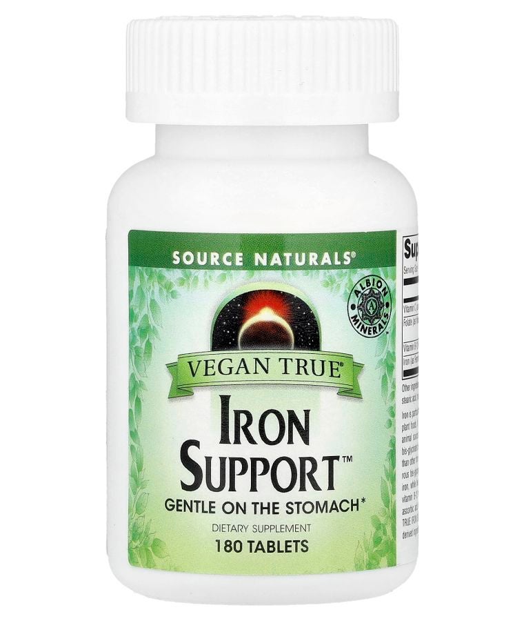 دعم الحديد النباتي الحقيقي® 180 قرص