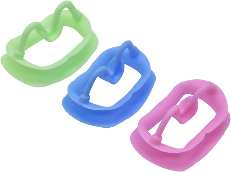Angzhili 3 Pcs Silicone Mouth Opener, Dental Cheek Retractor for Teeth Whitening, Reusable Intraoral Lip Retractor (Multi-colored) - Image 1
