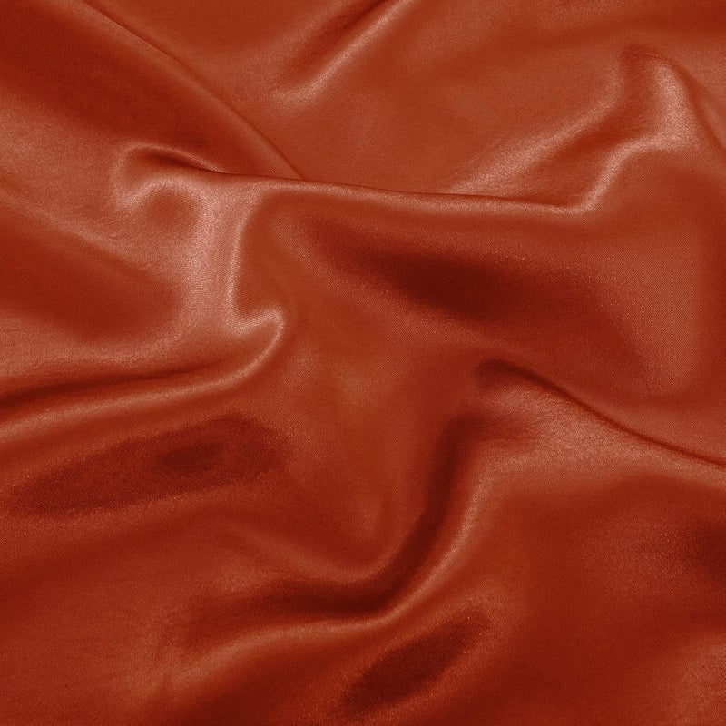 P Pothuiny Satin Sheets King (6 Pieces, Burnt Orange) Luxury Bed Set - Extra Soft Sheet Set With 1 Fitted Sheet, 1 Flat Sheet, 4 Pillow Cases - Image 5