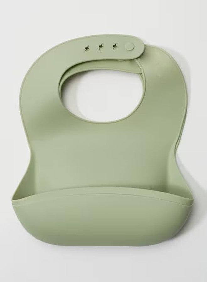 PUNO ComfortCatch Silicone Baby Bib for Feeding & Toddlers, Waterproof, Washable & Reusable baby apron Mealtime Made Easy (Pack of 1) - Image 4