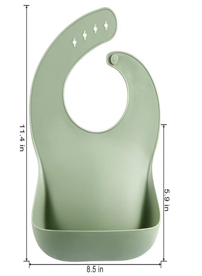 PUNO ComfortCatch Silicone Baby Bib for Feeding & Toddlers, Waterproof, Washable & Reusable baby apron Mealtime Made Easy (Pack of 1) - Image 3