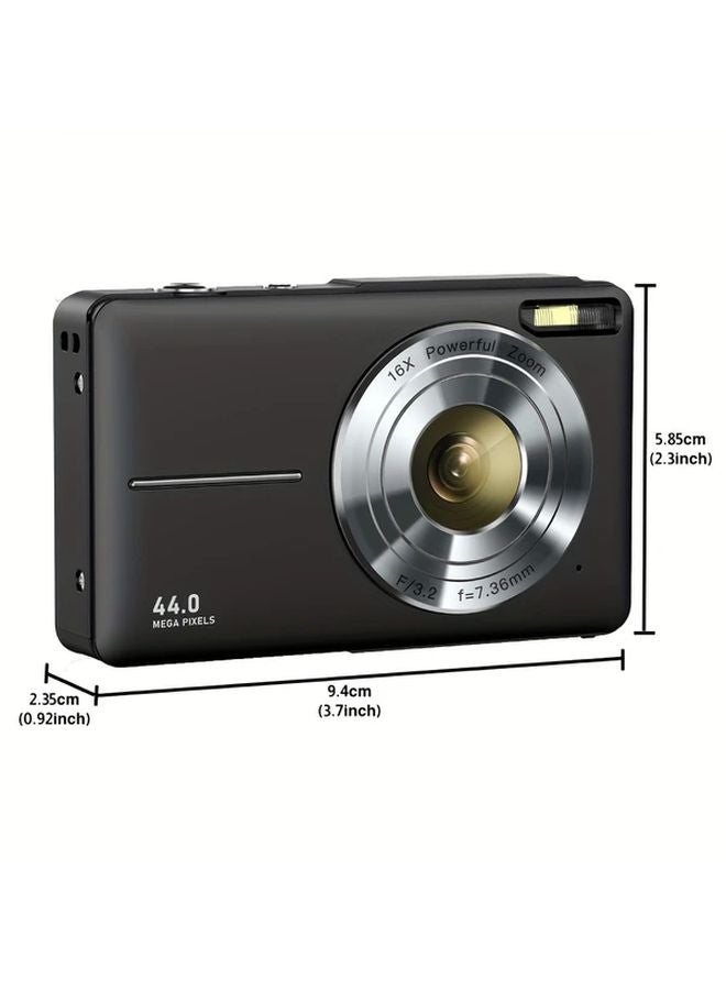 Camkory 44MP FHD 1080P Digital Camera 16X Zoom Anti Shake 32GB Memory Card Pink DC403 - Image 3