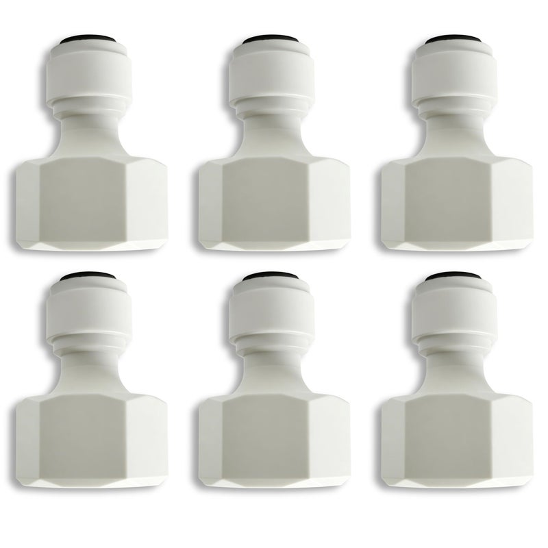 High Quality Bushing Water Filter Connector Quick Connector Leak Prevention Quarter Inch Press in Text "inch" Inner Thread Spare Parts Water Filters Refrigerators Irrigation White ABS Material (6) - Image 1