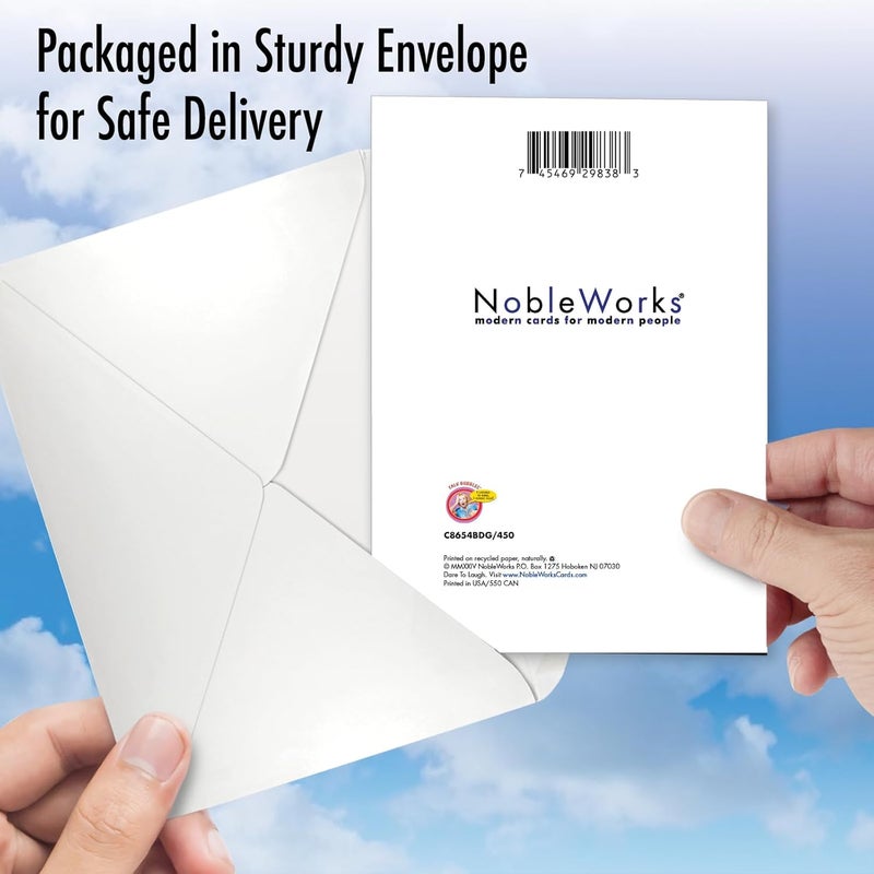 NobleWorks Funny Happy Birthday Greeting Card For Women Her Wife with 5 x 7 Inch Envelope 1 Card Bday In My Mind C8654BDG - Image 5