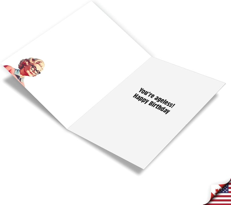 NobleWorks Funny Happy Birthday Greeting Card For Women Her Wife with 5 x 7 Inch Envelope 1 Card Bday In My Mind C8654BDG - Image 2