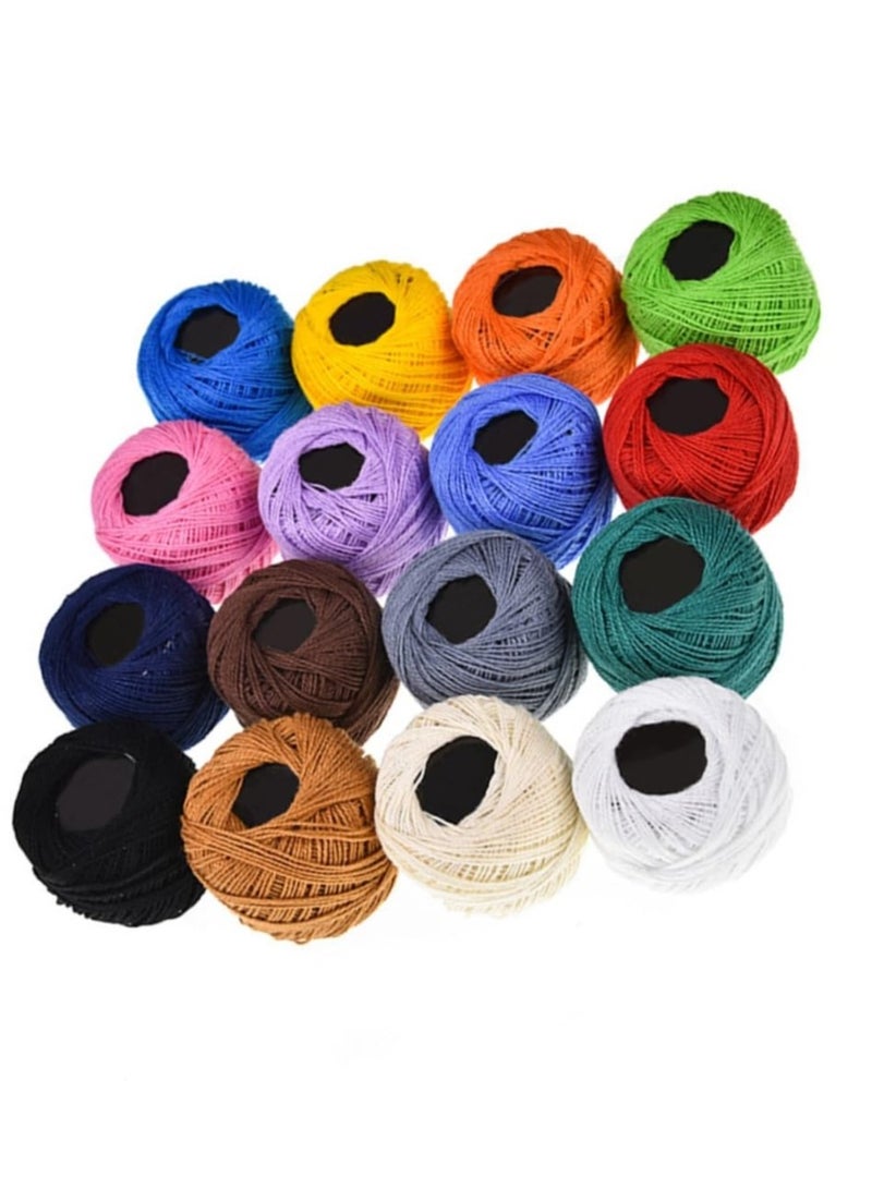 Embroidery Thread Multi-Color Cross Stitch Threads for Crochet Hardanger,16PCS - Image 3