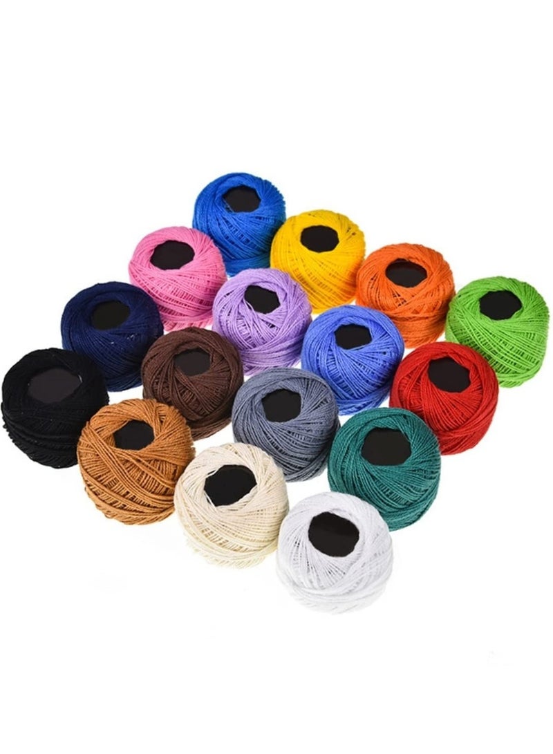 Embroidery Thread Multi-Color Cross Stitch Threads for Crochet Hardanger,16PCS - Image 2