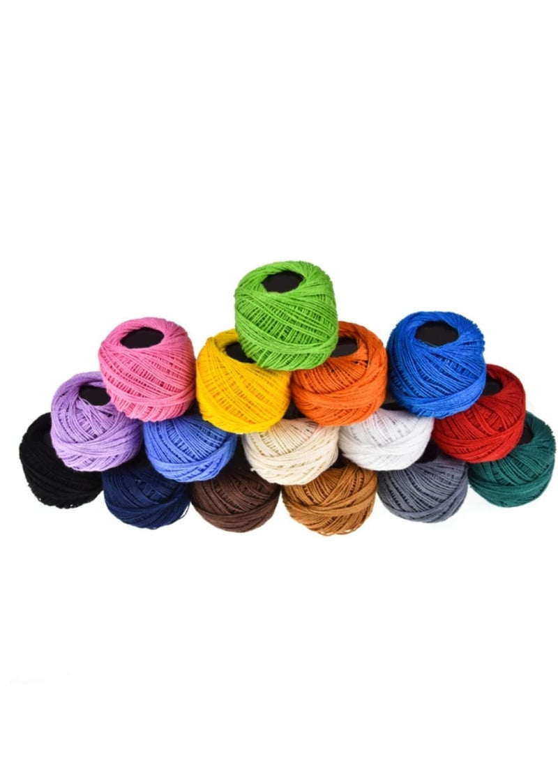 Embroidery Thread Multi-Color Cross Stitch Threads for Crochet Hardanger,16PCS - Image 4