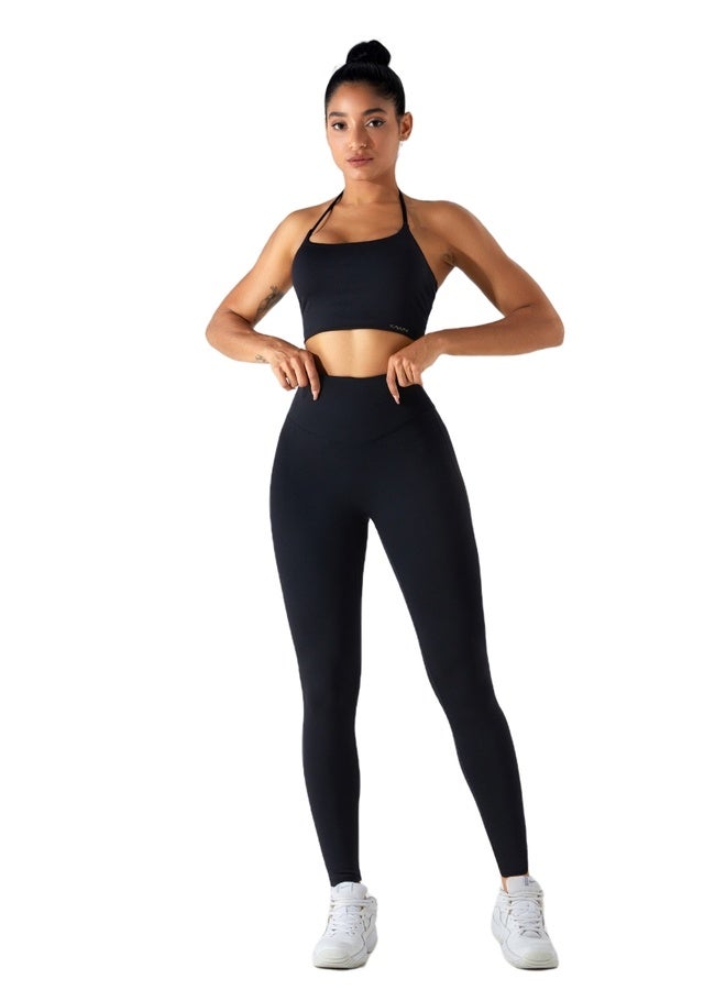 KAWN.YOGA Womens Striped Back Sleeveless Sports Bra  - Image 1