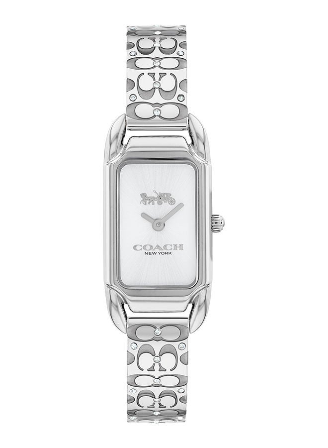 COACH ساعة يد نسائية من الستانلس ستيل بعقارب مستطيلة الشكل 14504147 - 17.5 ملم - Image 1