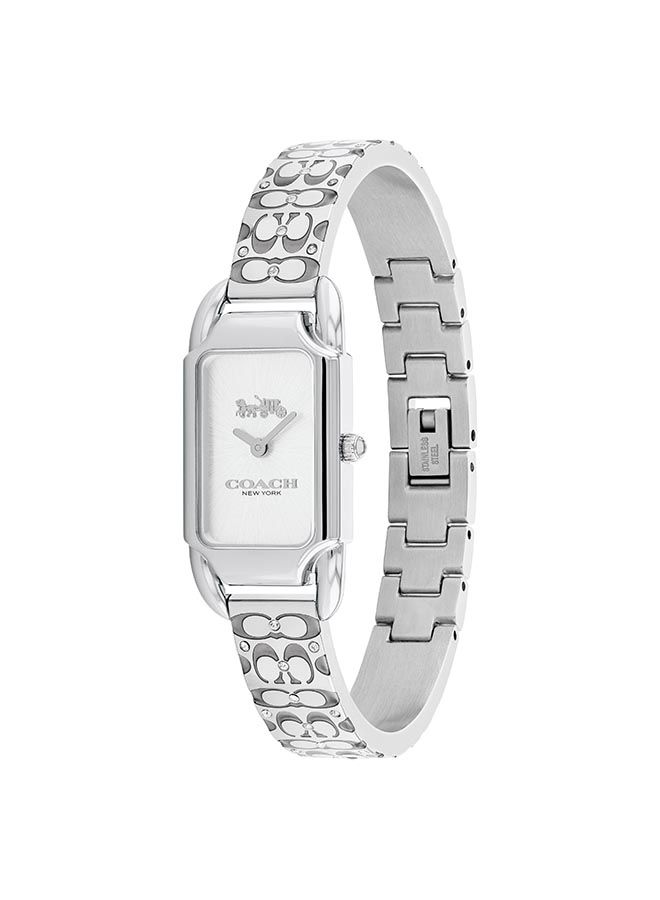 COACH ساعة يد نسائية من الستانلس ستيل بعقارب مستطيلة الشكل 14504147 - 17.5 ملم - Image 3