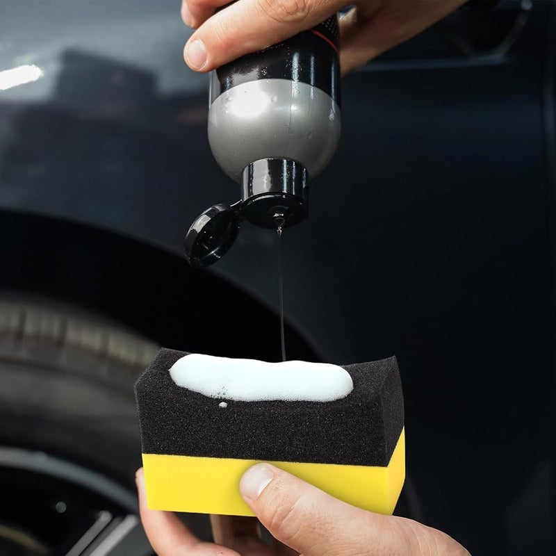 SYOSI 18 Pieces Tire Shine Applicator Pads, Tire Dressing and Polishing Sponge Set, Color Wax Buffing Pads for Tires, Car Glass, Painted Steel and Porcelain - Image 5