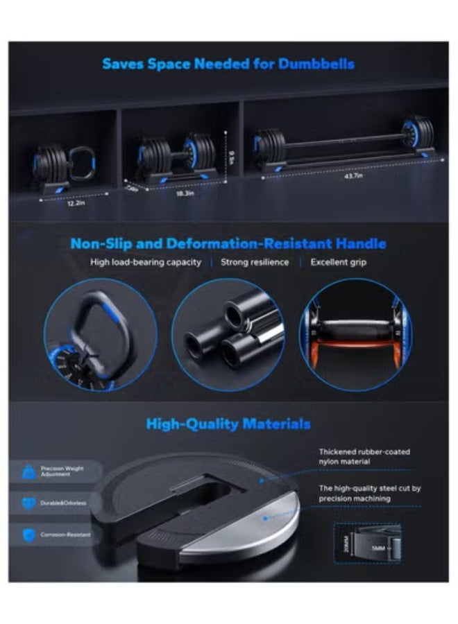 ميراتش مجموعة دمبل قابلة للتعديل 3 في 1 - Image 5