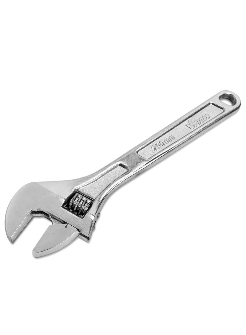 VTOOLS 10 Inch Cabon Steel Adjustable Wrench Extra Wide Jaw Opening Heat Treated Chrome Plated Drop Forged Vt2175 - Image 2