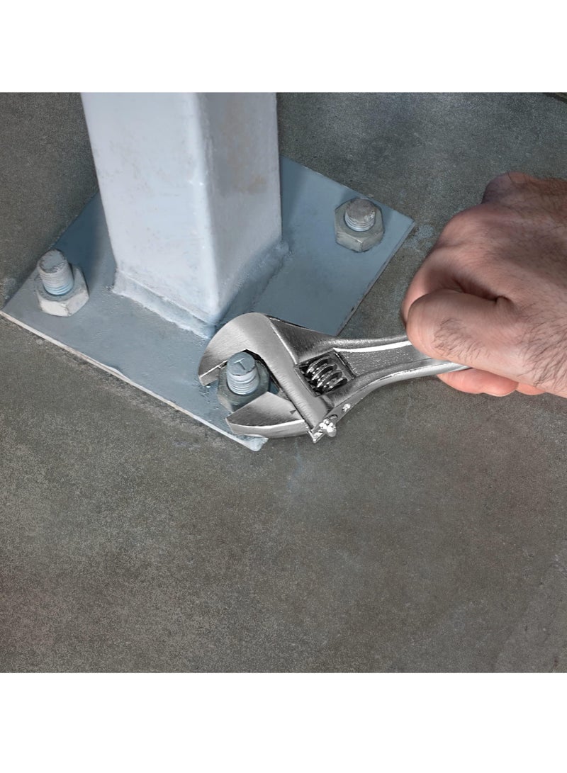 VTOOLS 10 Inch Cabon Steel Adjustable Wrench Extra Wide Jaw Opening Heat Treated Chrome Plated Drop Forged Vt2175 - Image 4