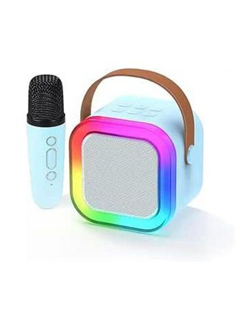 New K12 Speaker with Mic LED Color Lights Family Singing Wireless Portable Bluetooth with Microphone Loudspeaker - Image 2