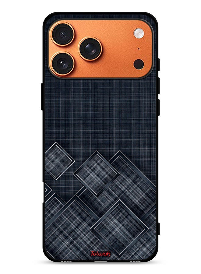 Tolwak Apple iPhone 17 Pro Max Protective Case Cover Squares Pattern On Cloth - Image 1