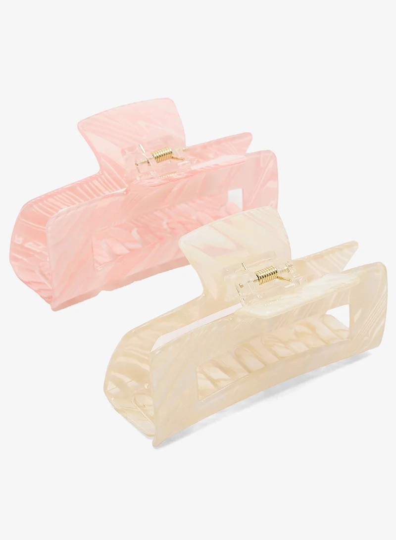 ايلا مشبك شعر مطبوع عبوتين