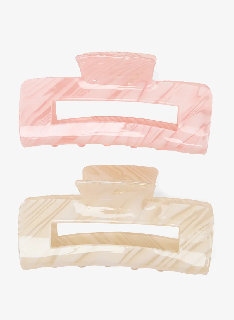 ايلا مشبك شعر مطبوع عبوتين