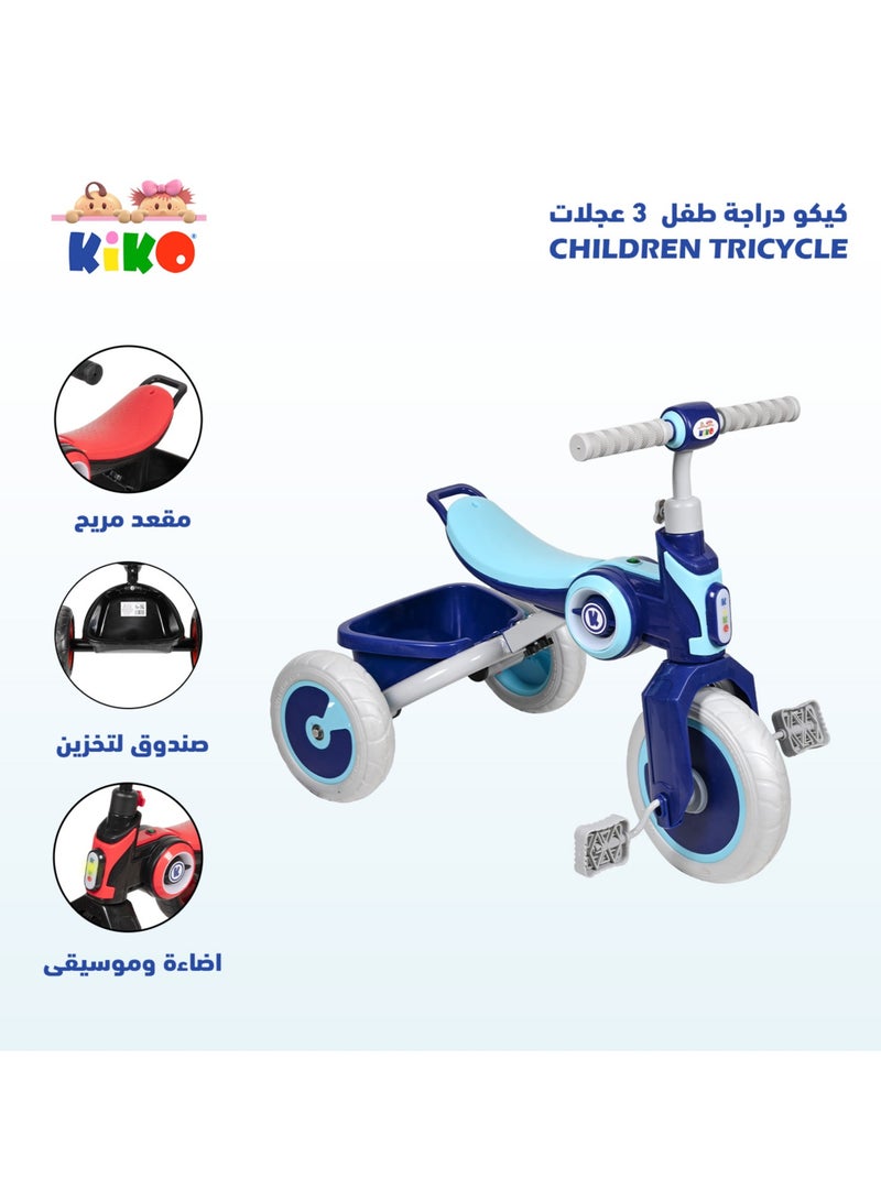 كيكو دراجة ثلاثية العجلات للأطفال مزودة بأضواء وموسيقى - Image 2