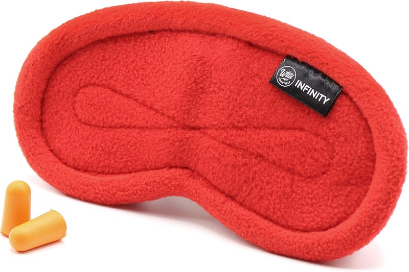 قناع النوم الفاخر من وايلد إسينشالز إنفينيتي فليس - أحمر غروب الشمس