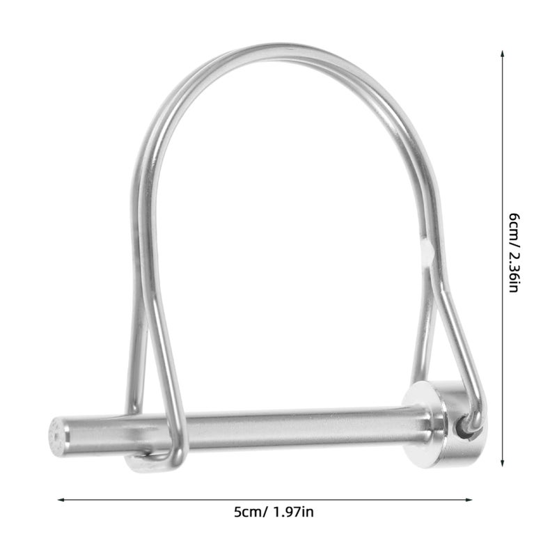 Heavy Duty Stainless Steel Locking Trailer Hitch Pin D Shaped Safety Coupler Pin - Image 3
