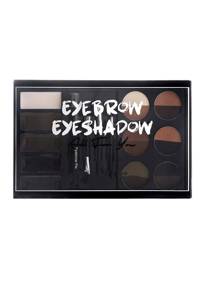 MAEPEOR - Eye Brow Kit 25 Piece Waterproof Eyebrow Palette Set 12 Colors Eyebrow Powder 5 Colors Brow Wax 4 Eyebrow Stencils 3 Brushes 1 Eyebrow Pencil for Novice and Professional (25 Piece Set) - Image 1