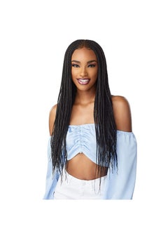 Sensationnel Cloud9 4X5 Braided Wig Hand Tied Swiss Lace Braided Wig With Large Lace Parting Area Cloud 9 Center Part Feed In 28 Inch(613)  - Image 2